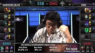 Samsung Blue vs OMG | Game 1 Group C S4 LOL World Championship 2014 Day 1 | SSB vs OMG D1G3