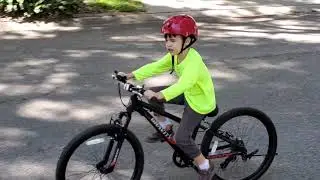 My 6 year old riding 24 inch Bike Gravity Nugget MTB from Bikesdirect.com