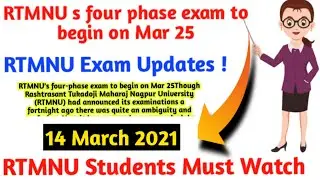 RTMNU Exam Biggest Update Today 😱|| Exam Updates ||