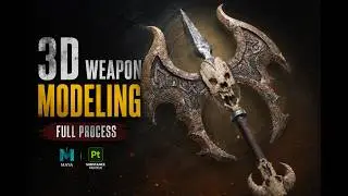 How to Model a Fantasy Double-Headed Battle Axe in Maya 2025 | Full Tutorial