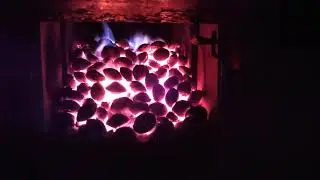 Fireplace solid fuel boiler burning with coal briquettes ( lignite charcoal ) without smoke 5