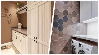 75 Laundry Room With Brown Walls And Orange Walls Design Ideas You'll Love ♡