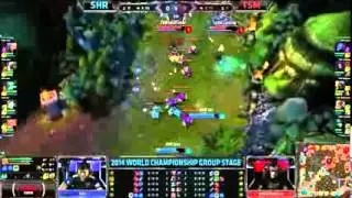 Royal Club vs TSM Game 1 Group B S4 LOL World Championship 2014 Day 1 SHRC vs TSM Team Solomid clip6