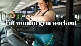 WEIGHT LOSS Transformation fat woman doing gym workout 2021