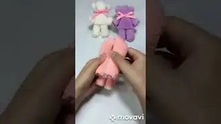 cute teddy bear using towel #tutorial #viralshorts #viral #crafts
