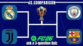 REAL MADRID 🆚 FC BARCELONA 🆚 MANCHESTER CITY 🆚 JUVENTUS TURIN || MEGA COMPARISON. ? 