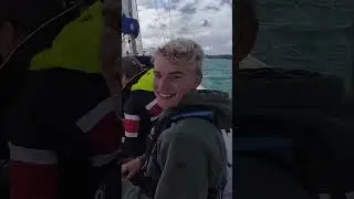 Sailboat Race in INSANE Conditions! Nestor's Extreme Sailing Adventure #shorts