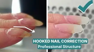 How to Fix Hooked Nails with PolyGel | Professional Nail Correction Technique