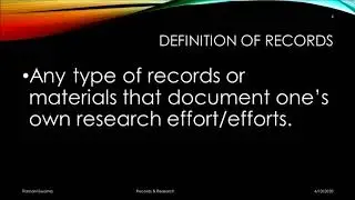 Definition of Record