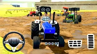 😱😱🚜🚜Exciting mud racing with tractors💥