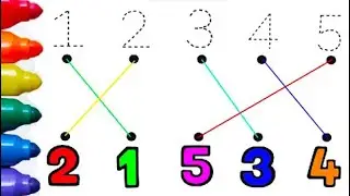 Dotted Numbers Match for Kids Easy Way - How to Read & Write Numbers 1 to 5 Easy