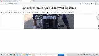Ionic 5 Angular 11 Quill Editor Working Demo