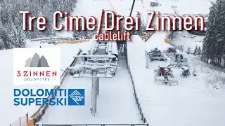 Cabinovia Tre Cime/Drei Zinnen: tra Croda Rossa e Monte Elmo #dolomitisuperski #3zinnendolomites