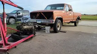 вытягивание двигателя Bullnose F250 460