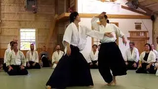 Yoko Okamoto: Shomen kiriotoshi to ushiro tenkan irimi jodan (direct)