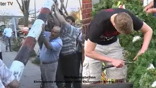 Maibaumstellen in Elsterwerda 1998 und 2010