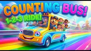 Wheels on the Bus | Counting Buses 5 to 1 | Preschool Learning Song