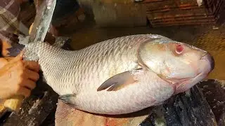 Wow!! 10kg Big Catla Fish Cutting | Amazing Fish Cutting Skills In Bangladesh #fishcuting #fish