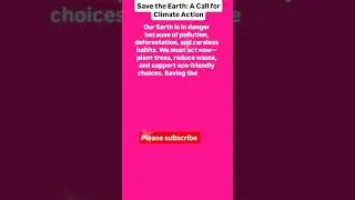 Save the Earth 🌍 | Simple Climate Action Ideas for Everyone