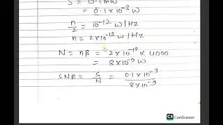 Numerical 12: Given an AWGN Channel with 4KHz bandwidth and the noise power spectrum density of