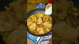 Cotlet de porc cu sos de ciuperci in 10 minute.