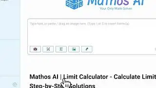 Tutorial - Mathos AI Limit Calculator