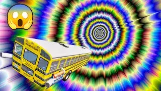 School Bus VS High Mega Ramp Jump Test - BeamNG Drive. School Bus Crashes & Jumps