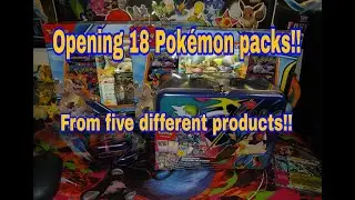 Opening 18 packs of Pokémon cards from five different products! Mega Evolution, Destined Rivals!!!
