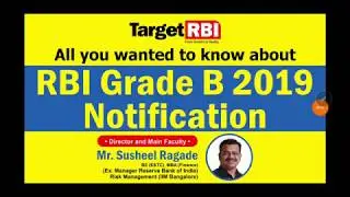RBI Grade B 2019 Notification (Watch @ 2x Speed) Explained by Susheel A Ragade (Ex.Manager, RBI)