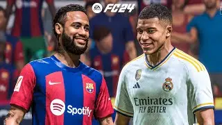 EA Sports FC 24 - Barcelona vs Real Madrid Ft. Mbappe, vs Neymar | La liga 23/24 | PS5&trade; [4K60]