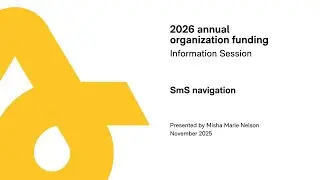 2026 Annual Org Funding: Live Info Session - Smart Simple Navigation