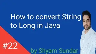 How to convert String to Long in Java || Shyam Sundae