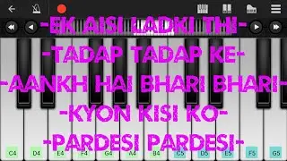 Top 5 old Sad 😔 Hindi Song  Piano|Piano Keyboard|Piano Lessons|Piano Music|learn piano Online|Piano