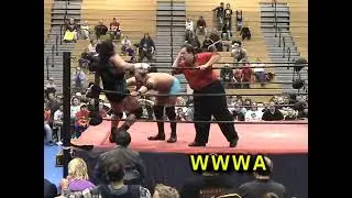 WWWA heavyweight title Rhyno vs  Kage with O3 Capone