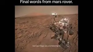 Final words from opportunity mars rover.