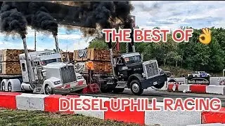Uphill Truck Diesel Racing Drags, wheelies, diesel life races Canadian style Onaway Michigan