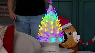 Керамическая ностальгическая ёлка Mr. Christmas, 24 дюйма, с RGB-подсветкой, на QVC