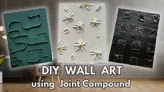 DIY Joint Compound Wall Art | easy + affordable abstract canvas wall art