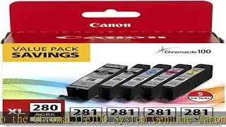 Canon PGI-280XL/CLI-281 5 Color Pack Compatible to TR8520, TR7520, TS9120 Series,TS8120 Series, TS6
