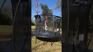 jumpfly trampoline is getting the kid's crazies out!