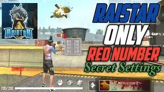Raistar Only Red Number Secret Settings | New Setting For Always HeadShot | Garena Free Fire