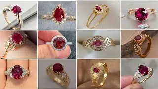 Simple & beautiful Ruby gold Ring Designs 2024|Most Beautiful Silver & Gold Rings Design ruby stone