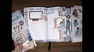 Cozy Winter Stickers Journal Spread