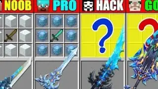 Minecraft NOOB vs PRO vs HACKER vs GOD SNOW FROZEN SWORD CRAFTING CHALLENGE in Minecraft Animation