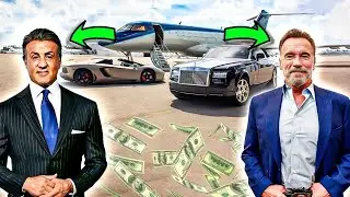 💰💪Stallone VS Schwarzenegger - Lifestyle War 2023. World of Celebrities.