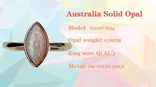 IopalCollections: Natural Australia solid white/crystal opal 18K rose gold ring