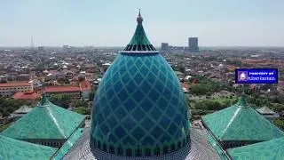 DRONE | PROGRES RENOVASI KUBAH UTAMA MASJID NASIONAL AL-AKBAR SURABAYA | MINGGU KE 20