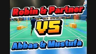 Robin & Partner VS Abbas & Mustufa 👬|Badminton Game Night with HOBOSPORTSDXB🔥