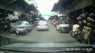 Driving Tour in xianggong ( Secondhand Car Parts Center ) Samutprakan Thailand SEP 2022