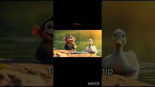 A Duck & Monkey&rsquo;s Beautiful Friendship 🦆🐒 | 3D Animation #shorts#ai #animation